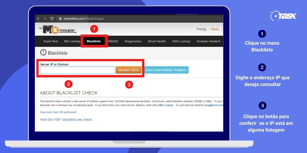 IP em blacklist - MXTOOLBOX