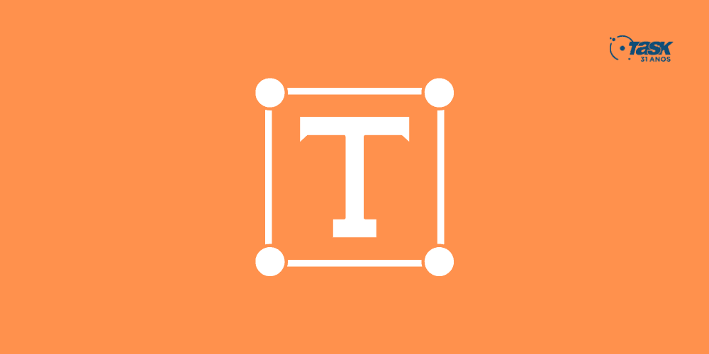 Ilustração da letra T dentro de um quadrado, para demonstrar as melhores fontes para site