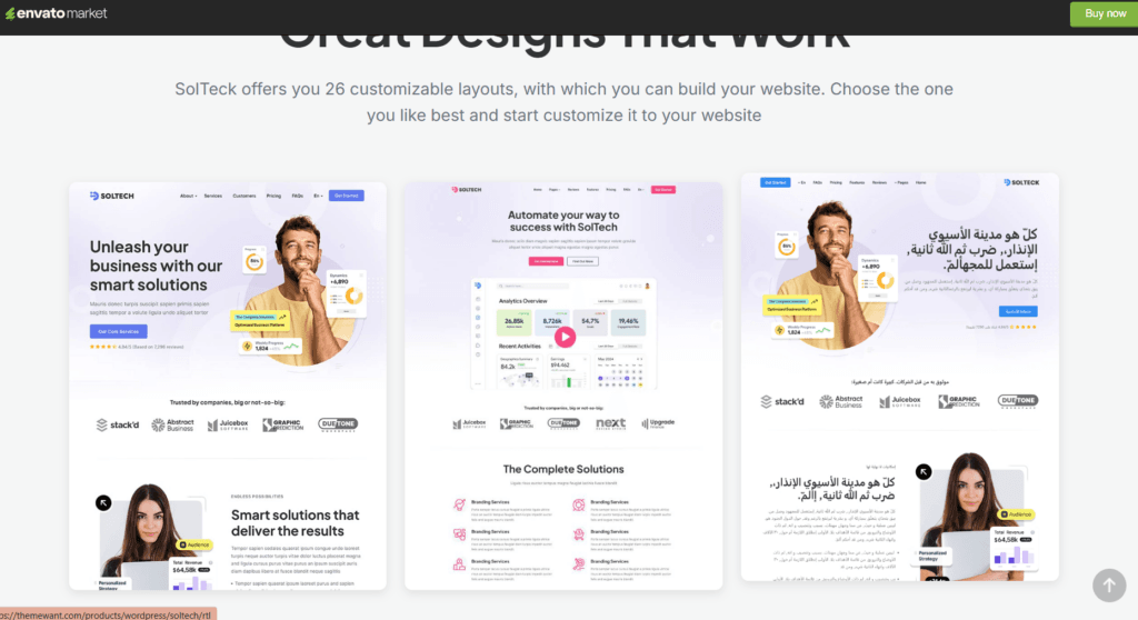 Print do tema para WordPress Solteck