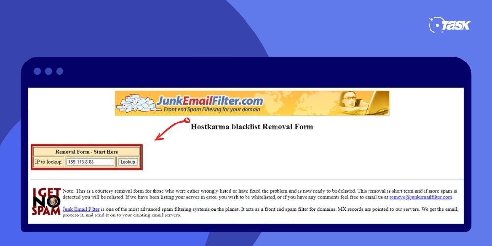 Como retirar IP de blacklist - Passo 1